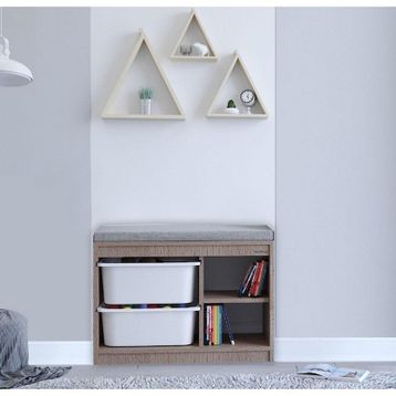 Bienwood Bie 4000 Ahşap Minderli İkili Plastik Çekmeceli Raf
