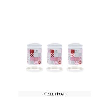 Biev 1100 ml Patchwork 3'lü Kavanoz Seti