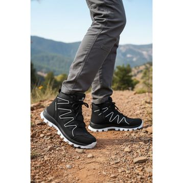 BIG KING BIGKING002759 Siyah Beyaz Street Erkek Outdoor Trekking Bot