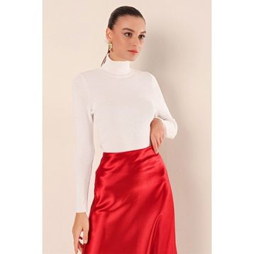 Bigdart 15825 Beyaz Kadın Kazak