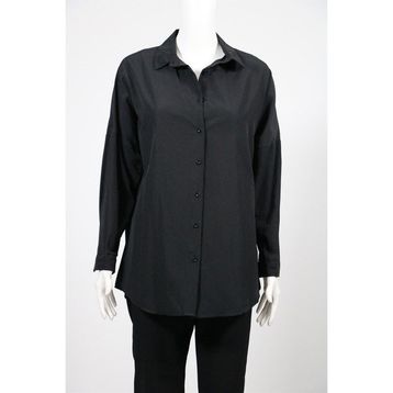 Bigdart 3900 Siyah Oversize Uzun Basic Kadın Gömlek