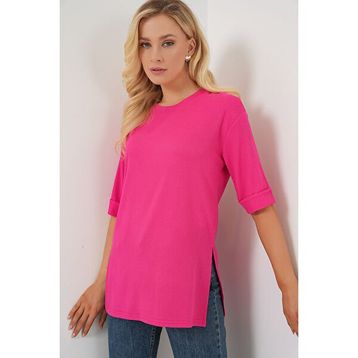 Bigdart 4332 Fuşya Örme Kadın T-shirt
