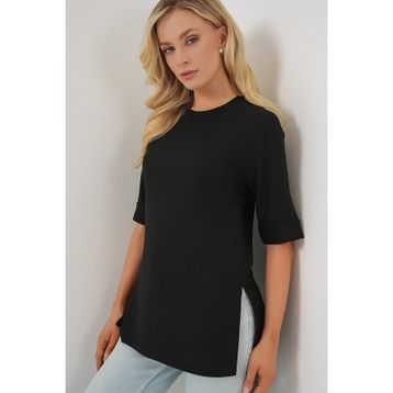Bigdart 4332 Siyah Örme Kadın T-shirt