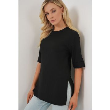 Bigdart 4332 Siyah Örme Kadın T-shirt