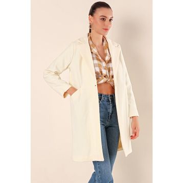 Bigdart 9085 Krem Kaşe Kadın Kaban