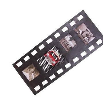 Biggmark Film Şeridi Temalı Dörtlü Dekoratif Metal Çerçeve
