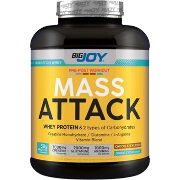 BigJoy Mass Attack 3000 gr Gainer Whey Çikolata Protein Tozu
