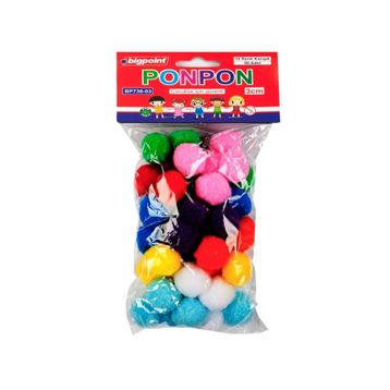 Bigpoint 3 cm 10 Renk 50'li Poşet Ponpon