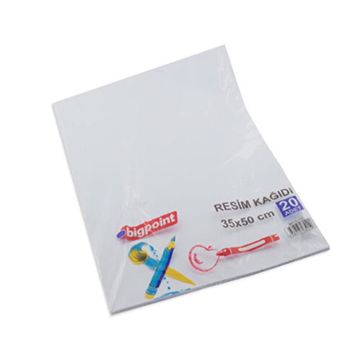 Bigpoint 35x50 cm 20'li Paket Resim Kağıdı