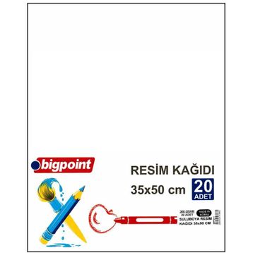 Bigpoint 35x50 CM 300 GR 20 Yaprak Suluboya Kağıdı