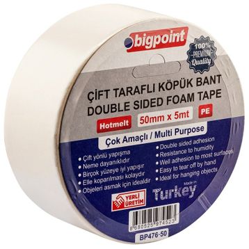 Bigpoint 50 mm 5 mt Çift Taraflı Köpük Bant