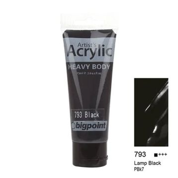 Bigpoint 75 ml Lamp Black 793 Akrilik Boya