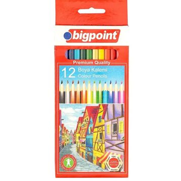 Bigpoint 940 12 Renk Kuru Boya Kalemi