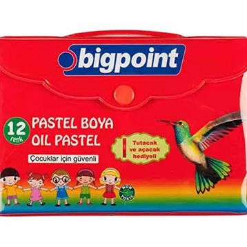 Bigpoint BP741 12 Renk Çantalı Pastel Boya