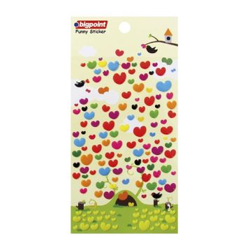 Bigpoint Çok Renkli Kalpler 2 Sticker