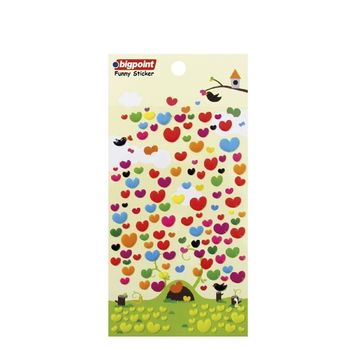 Bigpoint Çok Renkli Kalpler 2 Sticker