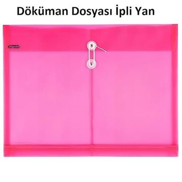Bigpoint Döküman Dosyası İpli Yan A4 Kırmızı 10'lu Poşet Dosya