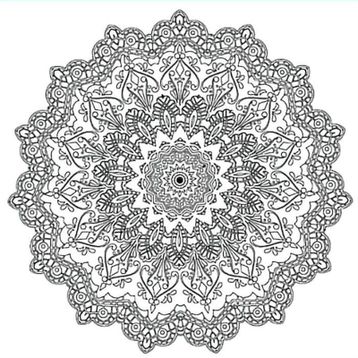 Bigpoint Mandala Baskılı 30x30 cm Pres Tuval