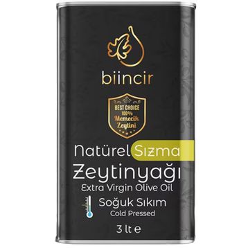Biincir 3 lt Soğuk Sıkım Natürel Sızma Erken Hasat Zeytinyağı