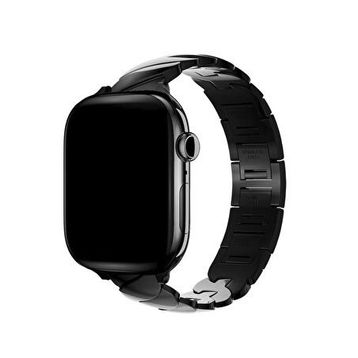 Bikordon Apple Watch Uyumlu Noxis Aurina Loop Çelik Siyah Akıllı Saat Kordon