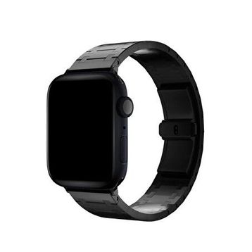 Bikordon Apple Watch Uyumlu Royal Edition Siyah Outer Çelik Unisex Akıllı Saat Kordon