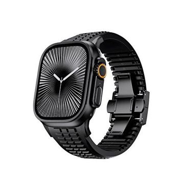 Bikordon Aqualink Apple Watch Ultra Uyumlu Monolith Black Akıllı Saat Kordon