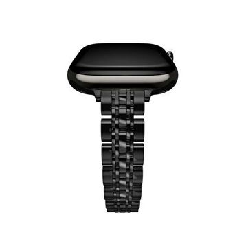 Bikordon Elegance Apple Watch Uyumlu Vanta Siyah Çelik Akıllı Saat Kordon