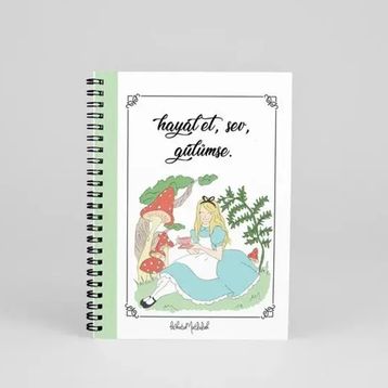 Bikutumutluluk N040 Renkli Tasarım Spiralli Defter