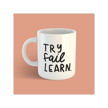Bikutumutluluk Tasarım Serisi Try Fail Learn Kupa