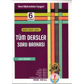 Bilal Işıklı Yayınları Adım Adım Işıklı 6. Sınıf Tüm Dersler Soru Bankası
