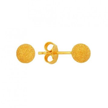 BİLEZİKHANE 22 Ayar Altın Top Küpe Kumlu 1.40 Gram 22KPE0045