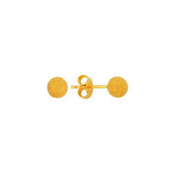 BİLEZİKHANE 22 Ayar Altın Top Küpe Kumlu 1.40 Gram 22KPE0045