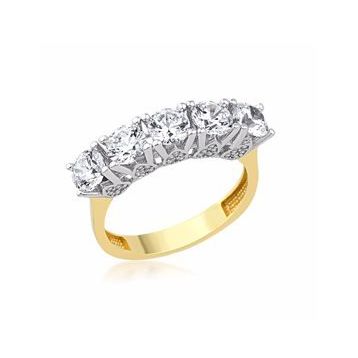 Bilezikhane Altın Beş taş 4.10 Gram 14 Ayar Yüzük