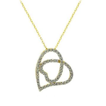 Bilezikhane İsim Kalpli 3.31 Gram 14 Ayar Altın Kolye