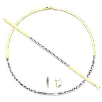 Bilezikhane Oval Düğün Takım 24,13 Gram 2 Sıra İki Renkli 14 Ayar Altın
