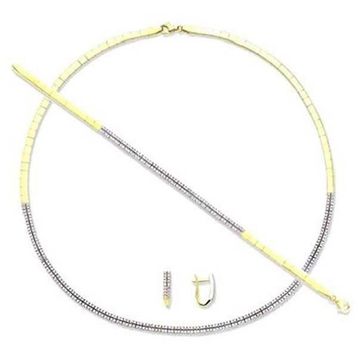 Bilezikhane Oval Düğün Takım 24,13 Gram 2 Sıra İki Renkli 14 Ayar Altın