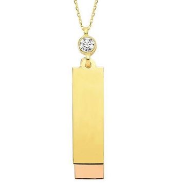 Bilezikhane Plaka 3.68 Gram 14 Ayar Altın Kolye