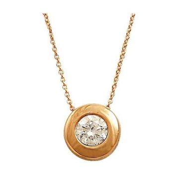 Bilezikhane Tektaş 1.40 Gram 14 Ayar Altın Zirkon Taşlı Kolye