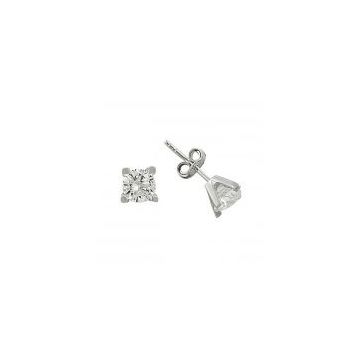 Bilezikhane Tektaş Beyaz 1.49 Gram 14 Ayar Altın Küpe