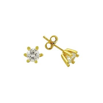 Bilezikhane Tektaş Sarı 1.77 Gram 14 Ayar Altın Küpe