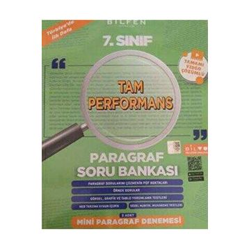 Bilfen Yayınları 7. Sınıf Tam Performans Paragraf Soru Bankası