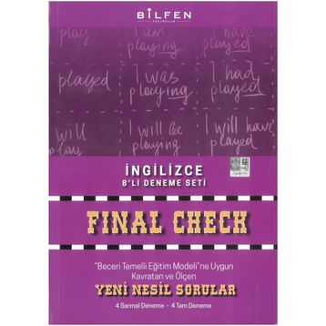 Bilfen Yayınları 8. Sınıf İngilizce Son Kontrol 8'li Deneme Seti