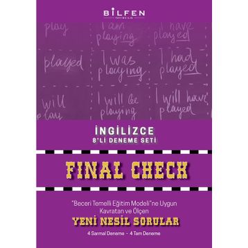 Bilfen Yayınları 8. Sınıf İngilizce Son Kontrol 8'li Deneme Seti
