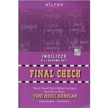 Bilfen Yayınları 8. Sınıf İngilizce Son Kontrol 8'li Deneme Seti