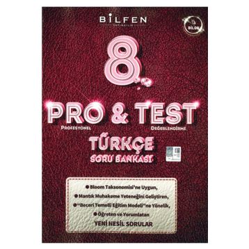 Bilfen Yayınları 8. Sınıf LGS Pro&Test Türkçe Soru Bankası