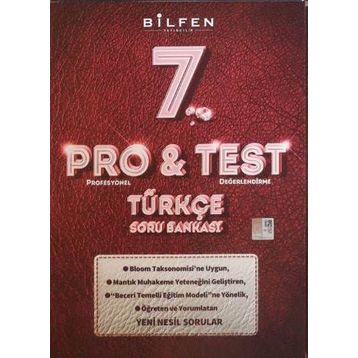 Bilfen Yayınları Pro&Test 7. Sınıf Türkçe Yeni Nesil Soru Bankası