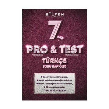 Bilfen Yayınları Pro&Test 7. Sınıf Türkçe Yeni Nesil Soru Bankası