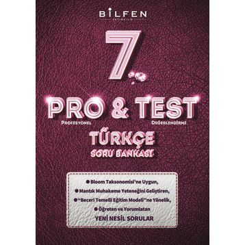 Bilfen Yayınları Pro&Test 7. Sınıf Türkçe Yeni Nesil Soru Bankası