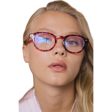 Bilge Karga BK84554495011 Ryan Leopard Mavi Işık Koruyucu Kadın Gözlük