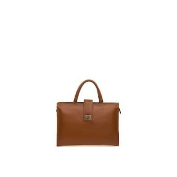 Bilik Deri BLM093045 Taba Rolax Deri Unisex Laptop ve Evrak Çantası
